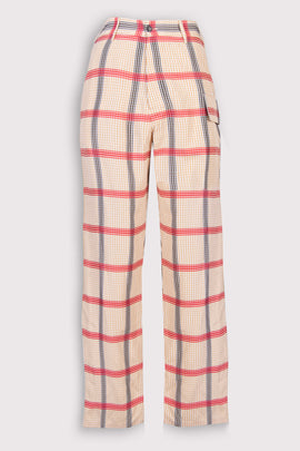 RRP €510 MARNI Trousers US4 IT40 M Plaid High Waist Flat Front Made in Italy