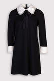 RRP €710 RED VALENTINO Mini A-Line Dress IT42 US6 UK10 M Lace Trim Collared gallery photo number 1