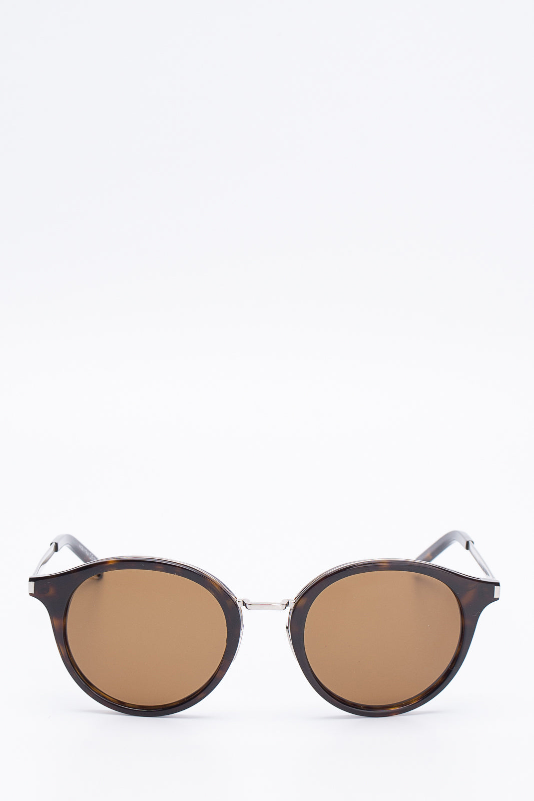 RRP €340 SAINT LAURENT SL57 Round Sunglasses Tortoiseshell Pattern