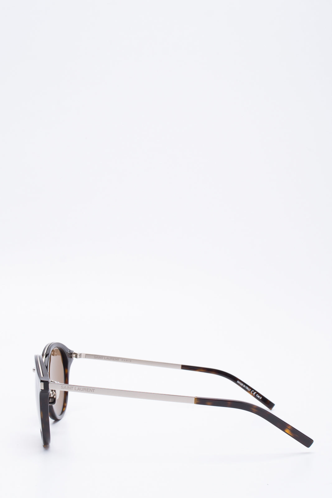 RRP €340 SAINT LAURENT SL57 Round Sunglasses Tortoiseshell Pattern