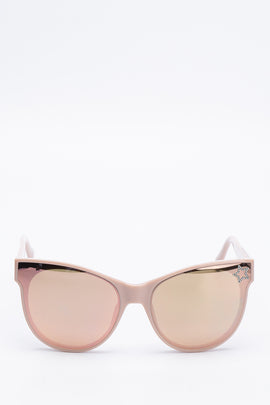 RRP €290 STELLA MCCARTNEY Bio-Material MirroredOversized Cat Eye Sunglasses