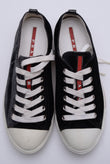 RRP€420 PRADA LINEA ROSSA Velour & Leather Sneakers US6 EU36 UK3 Lace Up Low Top gallery photo number 8