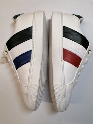 RRP €140 KURT GEIGER Leather Sneakers EU 31.5 UK 12.5 US 13.5 Colour Block Logo gallery photo number 8