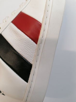 RRP €160 KURT GEIGER Leather Sneakers EU 25.5 UK 8.5 US 9.5 Stripes Low Top gallery photo number 7