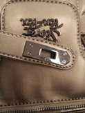 SECRET PON-PON Tote Bag Quilted Metallic PVC Leather Logo Closure gallery photo number 12