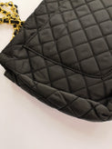 SWEET MATILDA Shoulder Bag Quilted Studded Woven Chain Strap Turnlock Flap gallery photo number 11