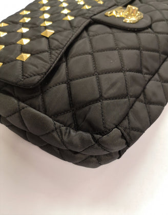 SWEET MATILDA Shoulder Bag Quilted Studded Woven Chain Strap Turnlock Flap gallery photo number 9