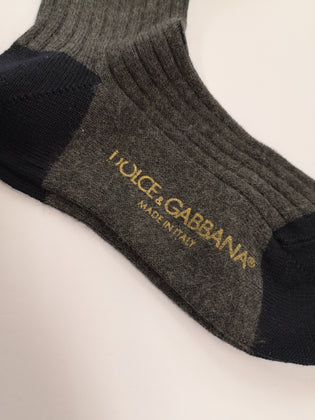 DOLCE & GABBANA Ribbed Calf Socks Size S / 2-4Y Thin Knit Made in Italy gallery photo number 8