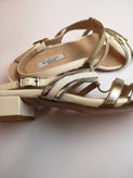 RRP€110 L'AMOUR By ALBANO Strappy Sandals EU 37 UK 4 US 7 Metallic Made in Italy gallery photo number 9