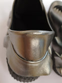 RRP €235 PINKO ENDINE Leather Sneakers EU 37 UK 4 US 7 Crumpled Metallic Ruffle gallery photo number 12