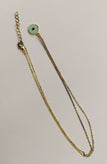 EYLAND 9K Gold Plated Chain Necklace Black Swarovski Stone Evil Eye Pendant gallery photo number 5