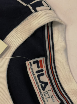 FILA T-Shirt Top Size S Logo Patched & Straps Crew Neck Short Sleeve gallery photo number 11