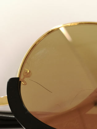 SPEKTRE Round Cat Eye Sunglasses Mirrored Lenses HANDMADE in Italy gallery photo number 3