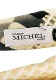 RRP €470 MAISON MICHEL Headband One Size Bow Distressed Style Frayed Edges gallery photo number 5