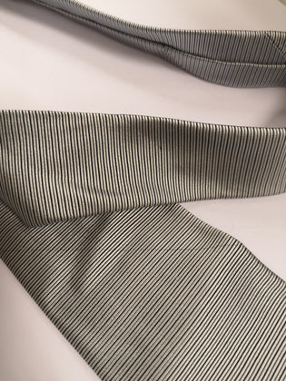 RRP €160 ERMENEGILDO ZEGNA Silk Necktie Striped Classic Length Made in Italy gallery photo number 9