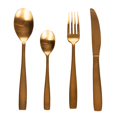 RRP€170 SELETTI MIDAS 24 Pieces Cutlery Set Electroplated With Titanium By Selab gallery photo number 1