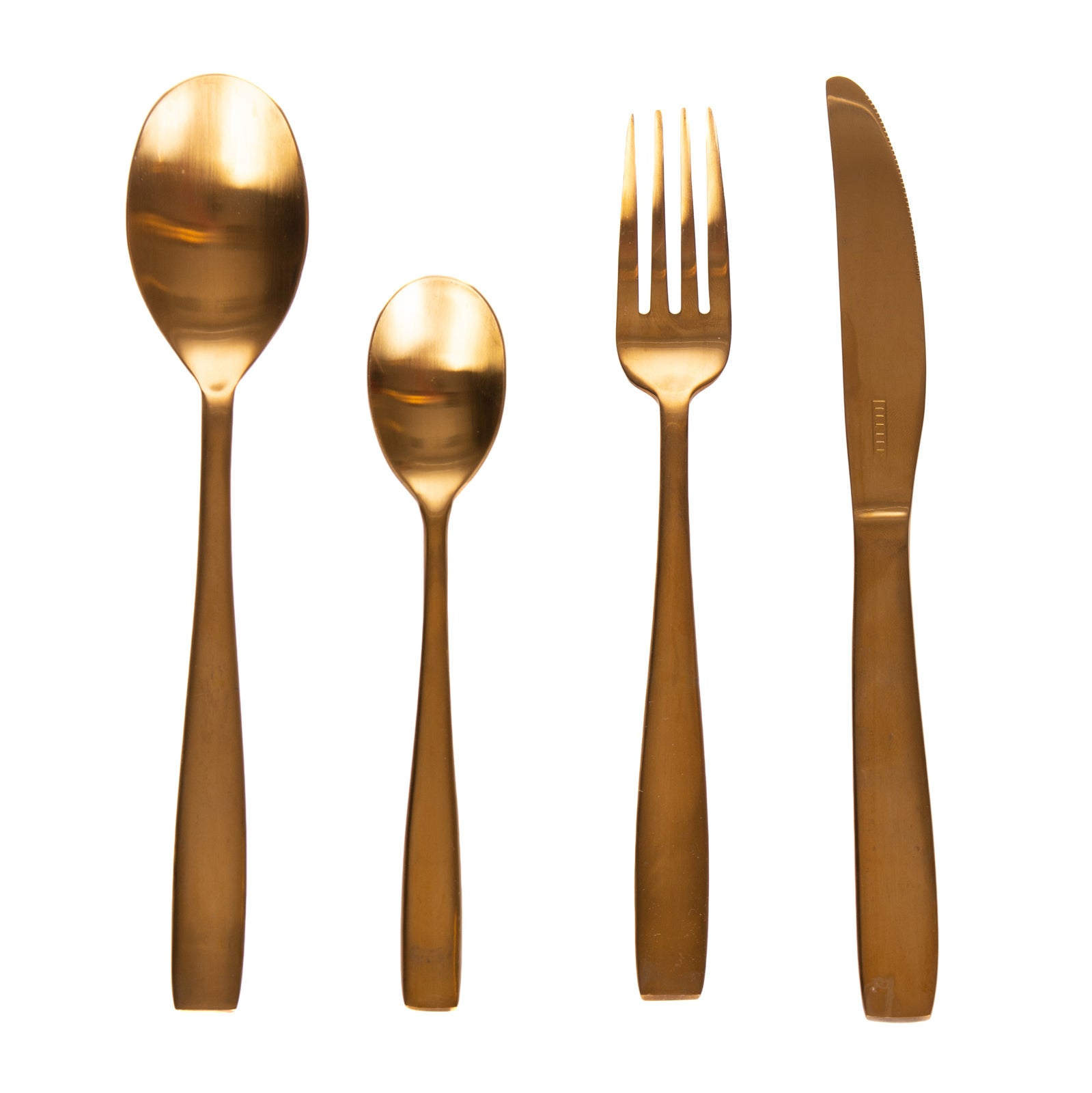RRP€170 SELETTI MIDAS 24 Pieces Cutlery Set Electroplated With Titanium By Selab gallery main photo