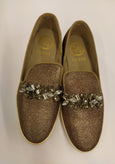 RRP €125 GUESS Loafer Shoes EU 37 UK 4 US 6.5 Rhinestones Lame Effect Slip On gallery photo number 9