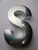 SELETTI METALVETICA Oversized Aluminium Letter S Wall Mounted gallery photo number 6