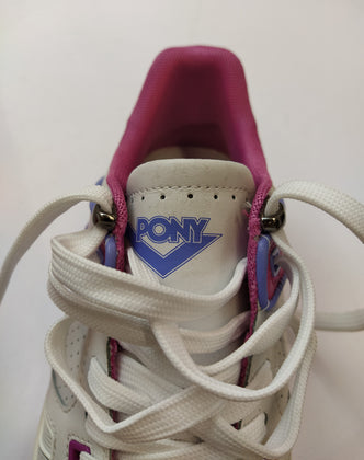 PONY Leather Sneakers Size 38 UK 5 US 8 Perforated Textured Logo Details Lace Up gallery photo number 12