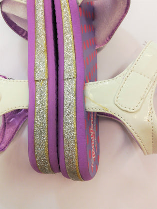 SKECHERS Ankle Strap Sandals Size 34 UK 1.5 US 2.5 LED Lights Glitter Flowers gallery photo number 11