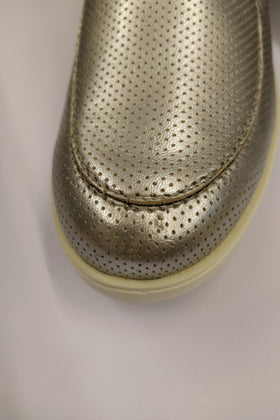 MELLUSO Leather Loafer Shoes Size 39 UK 6 US 9 Metallic Effect Made in Italy gallery photo number 9