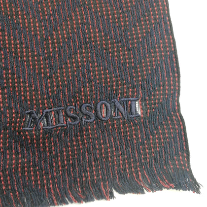 RRP €250 MISSONI Stole Scarf Silk & Wool Blend Long Chevron Frayed Made in Italy gallery photo number 8