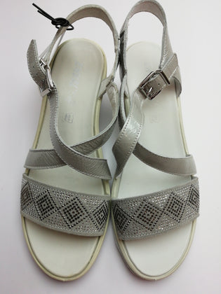 ENVAL SOFT Leather Slingback Sandals Size 38 UK 5 US 8 Wedge Heel Made in Italy gallery photo number 8