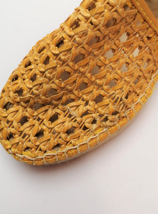 8 Faux Leather Woven Espadrille Flat Shoes EU 39 UK 6 US 9 Slip On Round Toe gallery photo number 9