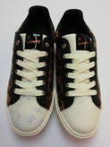 LOLWAY Kids Faux Fur Sneakers Size 37 UK 4 US 5 Leopard Pattern Studded gallery photo number 11