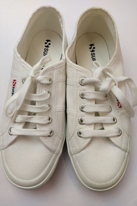 SUPERGA Canvas Sneakers Size 37 UK 4 US 6.5 Logo Patch Lace Up Crepe Sole gallery photo number 10