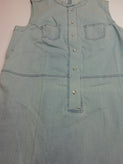 ICE PLAY Denim Shirt Dress Size 42 / M Faded Effect Sleeveless Made in Italy gallery photo number 10