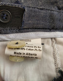 PAOLO PECORA Denim Trousers Size 9Y Linen Blend Logo Patch Zip Fly gallery photo number 6