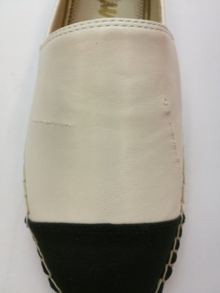 SAM EDELMAN Leather Espadrille Shoes Size 38 UK 6 US 8 Logo Stud Slip On Cap Toe gallery photo number 9