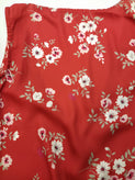 L'ACADEMIE Satin Shirt Blouse Size XS Inner Layer Floral Could Shoulder Sleeve gallery photo number 11