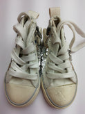 RRP €115 TWINSET Canvas Sneakers Size 20 UK 4 US 5 High Top Sequin Rhinestones gallery photo number 9