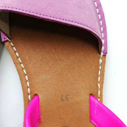 MMARTINYCA Leather Slingback Sandals EU 37 UK 4 US 7 Two Tone Logo Peep Toe gallery photo number 9