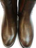 RRP €185 LEONARDO PRINCIPI Leather Knee High Boots EU36 UK3 US6 Burnished Effect gallery photo number 11