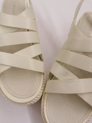 CAFENOIR Slingback Sandals EU 40 UK 7 US 10 Criss Cross Flatform Sole  Open Toe gallery photo number 10