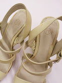 BAGATT Leather Slingback Sandals Size 39 UK 6 US 9 Patent Panel Cone Heel gallery photo number 12