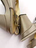 RRP €160 GARRICE Satin Slingback Sandals EU 38 UK 5 US 8 Platform Made in Italy gallery photo number 11