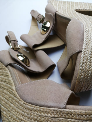 BRUNO PREMI Suede Leather Slingback Sandals Size 40 UK 7 US 10 Braided Platform gallery photo number 9