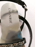 CAFENOIR Slingback Sandals Size 38 UK 5 US 8 Mirrored Glass Effect Strappy gallery photo number 10