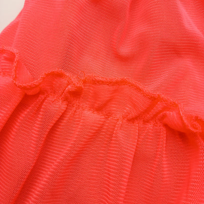 MOLLY BRACKEN Tiered Skirt One Size Stretch Neon Pink Ruffled Elasticated Waist gallery photo number 10